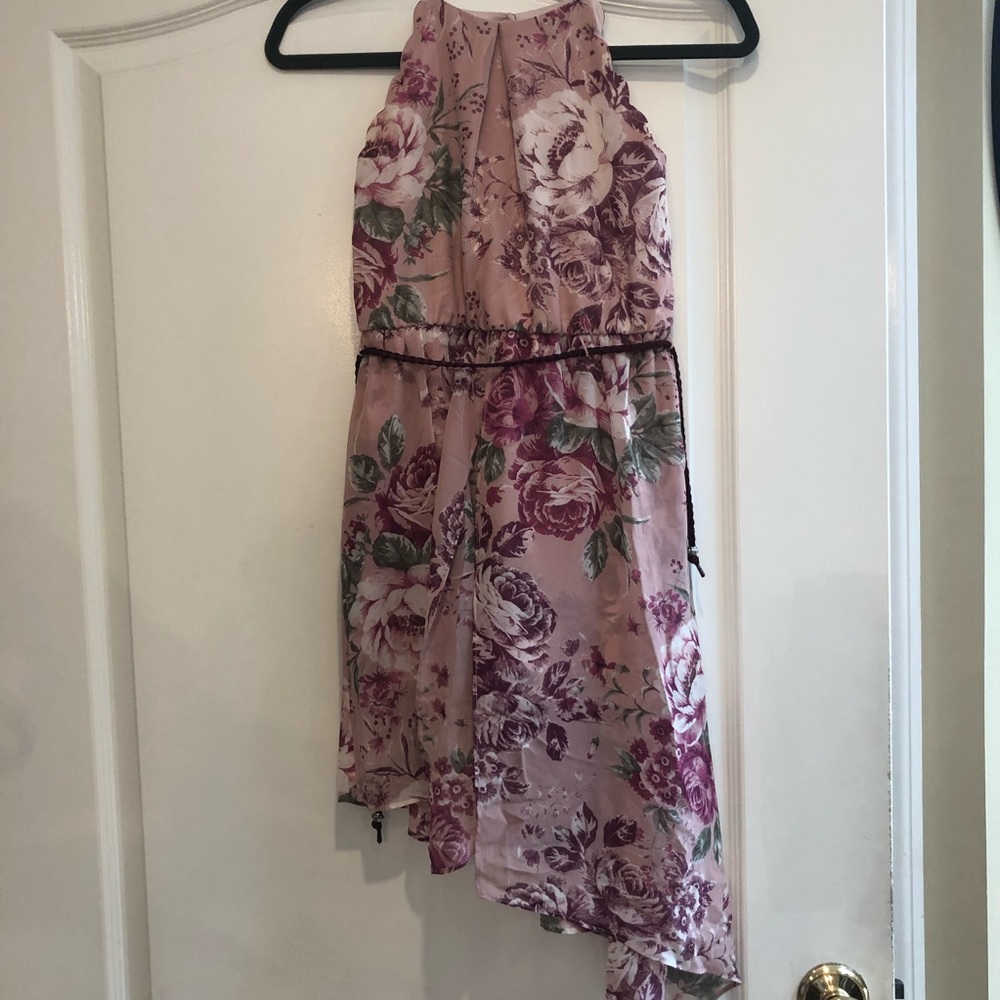 Junior girls pink dress floral